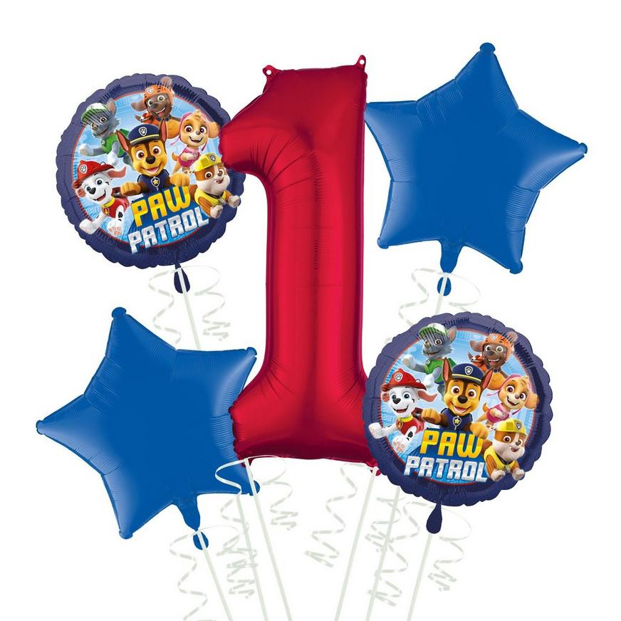 PAW Patrol 1st Birthday Balloon Bouquet 5pc